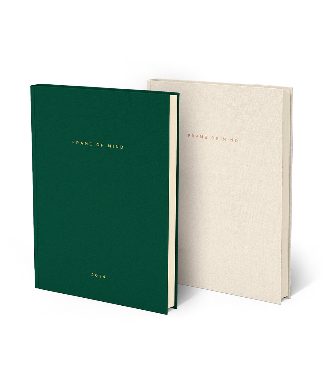 Green Agenda & Cream Notebook